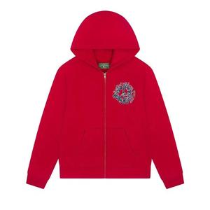 Толстовка на молнии Denim Tears Denim University Zip Hoodie 'Red'