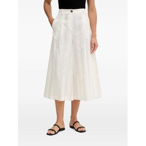 Плиссированные брюки в полоску