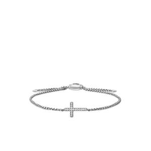 Серебряный браслет Petite Pav? Cross Chain (1.7 мм)
