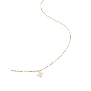 Колье из желтого золота с подвеской Initial X