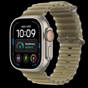 Apple Watch Ultra 4 49 мм, GPS + Cellular, титан, Natural, ремешок Translucent Kelp Ocean Band