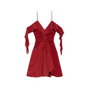 Платье мини Xena с открытыми плечами и оборками