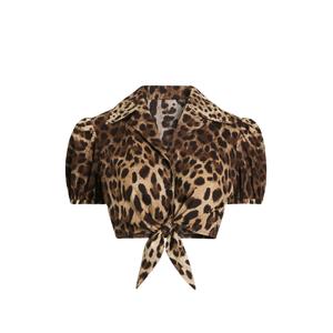 Поплиновая рубашка с принтом