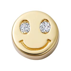Подвеска Happy Face из желтого золота с бриллиантами