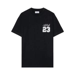 Футболки с коротким рукавом Off-White 23 Logo Slim Short-Sleeve Tee 'Черный/Белый'