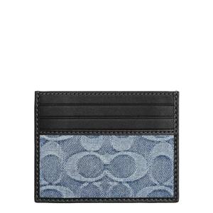 Slim Id Card Case In Loved Signature Denim - Светлый Индиго CEB87