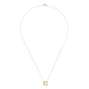 Ожерелье с бриллиантами Letter C из желтого золота 18K