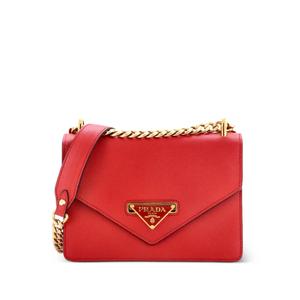 Маленькая сумка через плечо Envelope Flap Chain Shoulder Saffiano Leather