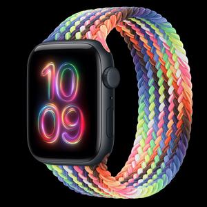 Apple Watch SE 3 44 мм, GPS + Cellular, алюминий, Midnight, ремешок Pride Edition Braided Solo Loop