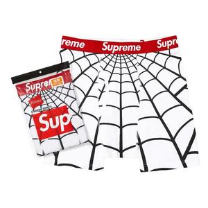 Нижнее белье Supreme x Hanes Spider-Man Boxer Briefs (2 Pack) 'White'