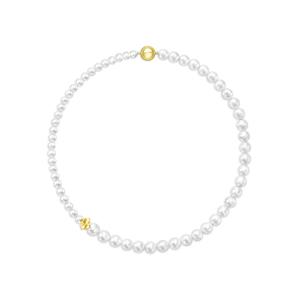 Колье M/G Tasaki Square Leaf из желтого золота с жемчугом