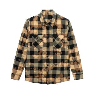Фланелевые рубашки Anti Social Social Club Dialtone Tie Dye Flannel 'Olive'