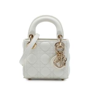 Сумка-сэтчел Micro Lambskin Cannage Lady Dior (2021 год)