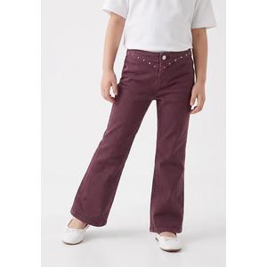 Клешёные джинсы со стразами