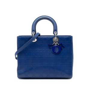 Сумка-сэтчел Ultra Matte Calfskin Cannage Embossed Lady Dior среднего размера (2013 год)