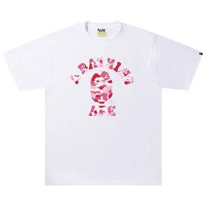 Футболки BAPE ABC Camo College Tee 'White/Pink'