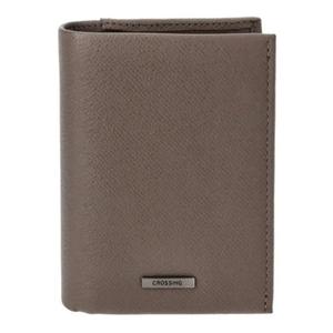 Короткий кожаный кошелек Crossing Elite с монетницей RFID - Темный хаки