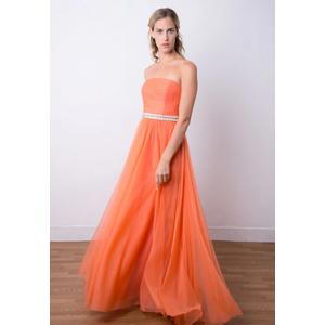 Красивое вечернее платье из сетки с драпировкой