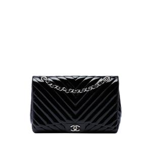 Лакированная сумка на плечо Jumbo Classic Chevron Patent Single Flap (2009-2010 годы)