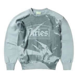 Свитшоты Aries Sunbleached Cross Grain Temple Sweatshirt 'Grey/Blue'