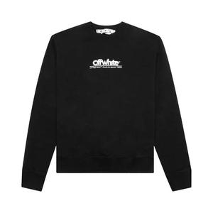 Свитеры Off-White Chunky Logo Slim Crewneck 'Черный/Белый'