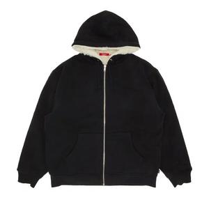 Толстовки Supreme Faux Fur Lined Zip Up Hooded Sweatshirt 'Black'