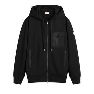 Топы Moncler Zip Through Patch Худи 'Черный'