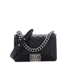 Маленькая сумка через плечо Boy Flap Bag Quilted Caviar