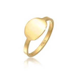 Кольцо-печатка Basic Trend Geo Minimal с золотым покрытием