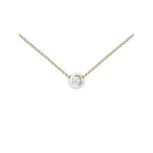 Колье Pastel Blue Audrey Diamond из желтого золота с бриллиантами