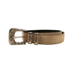 Ремни Amiri Engraved Buckle Suede Belt 'Beige'