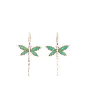 Серьги Dragonfly с бриллиантами