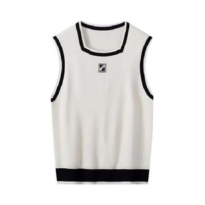 Жилеты We11done Logo Patched Square Neck Vest «Ivory»