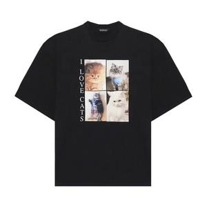 Футболки Balenciaga I Love Cats T-Shirt 'Black'