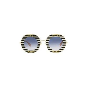 Круглые солнцезащитные очки Gucci 'Black/Gold/Blue'