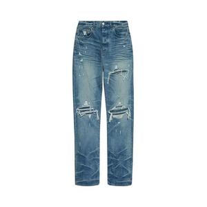 Джинсы Amiri Pleated Denim Straight MX1 Jean 'Honeycomb Indigo'