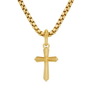 Подвеска Roman Cross из желтого золота (19 мм)