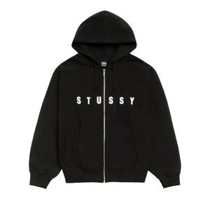 Молнии Stussy Lens Zip Hoodie 'Black'