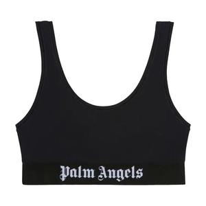 Спортивные бюстгальтеры Palm Angels Classic Logo Sport Bra 'Черный/Белый'
