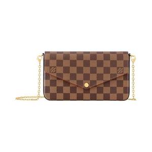 Клатчи Louis Vuitton Félicie Pochette 'Brown Damier Ebene Canvas'
