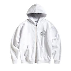 Худи Anti Social Social Club Rhinestone Zip Up Hoodie 'White'