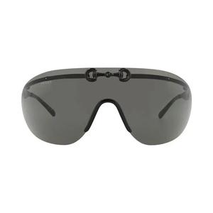 Солнцезащитные очки Gucci с металлической оправой Shield-Frame 'Black/Grey'