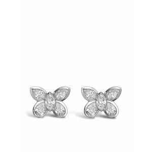 Серьги-гвоздики Butterfly из белого золота с бриллиантами