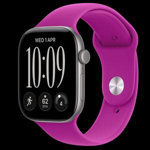 Apple Watch Series 12 46 мм, GPS + Cellular, алюминий, Space Gray, ремешок Magenta Sport Band
