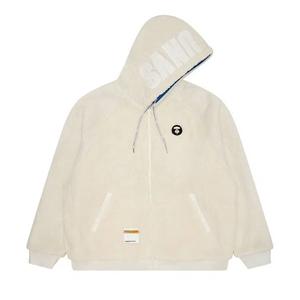 Молнии AAPE Moonface Embroidered Reversible Zip-Up Hoodie «Слоновая кость»