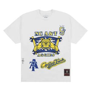 Футболки с коротким рукавом Cactus Jack by Travis Scott x Mitchell & Ness North Carolina A&T University Handdrawn Tee 'White'