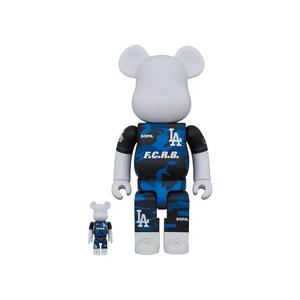 Фигурки BE@RBRICK x F.C.R.B x MLB Los Angeles Dodgers 100% & 400% Set 'White/Blue'