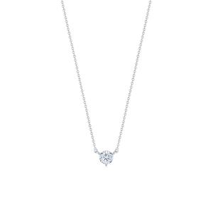 Платиновое колье Classic 3-Prong Round с бриллиантами