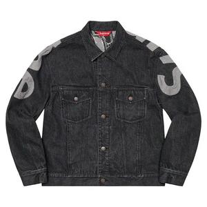 Джинсовые куртки Supreme Inset Logo Denim Trucker Jacket «Black»