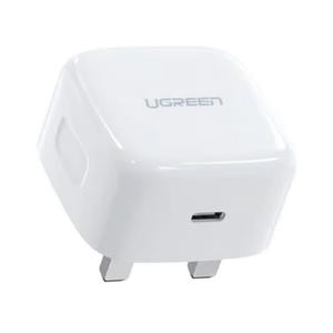 UGreen 20 Вт Type-C PD быстрое зарядное устройство — британский стандарт — белый
